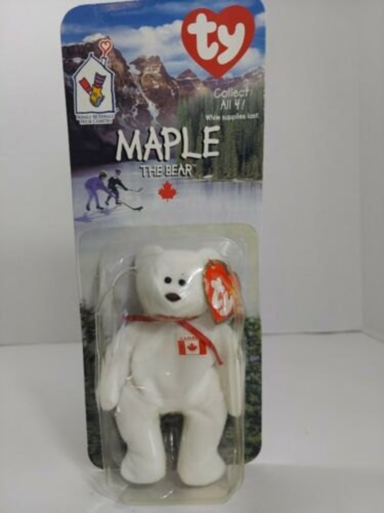 TY McDonald's Teenie Beanie - MAPLE the Bear (1999) (5 inch) - New in Package